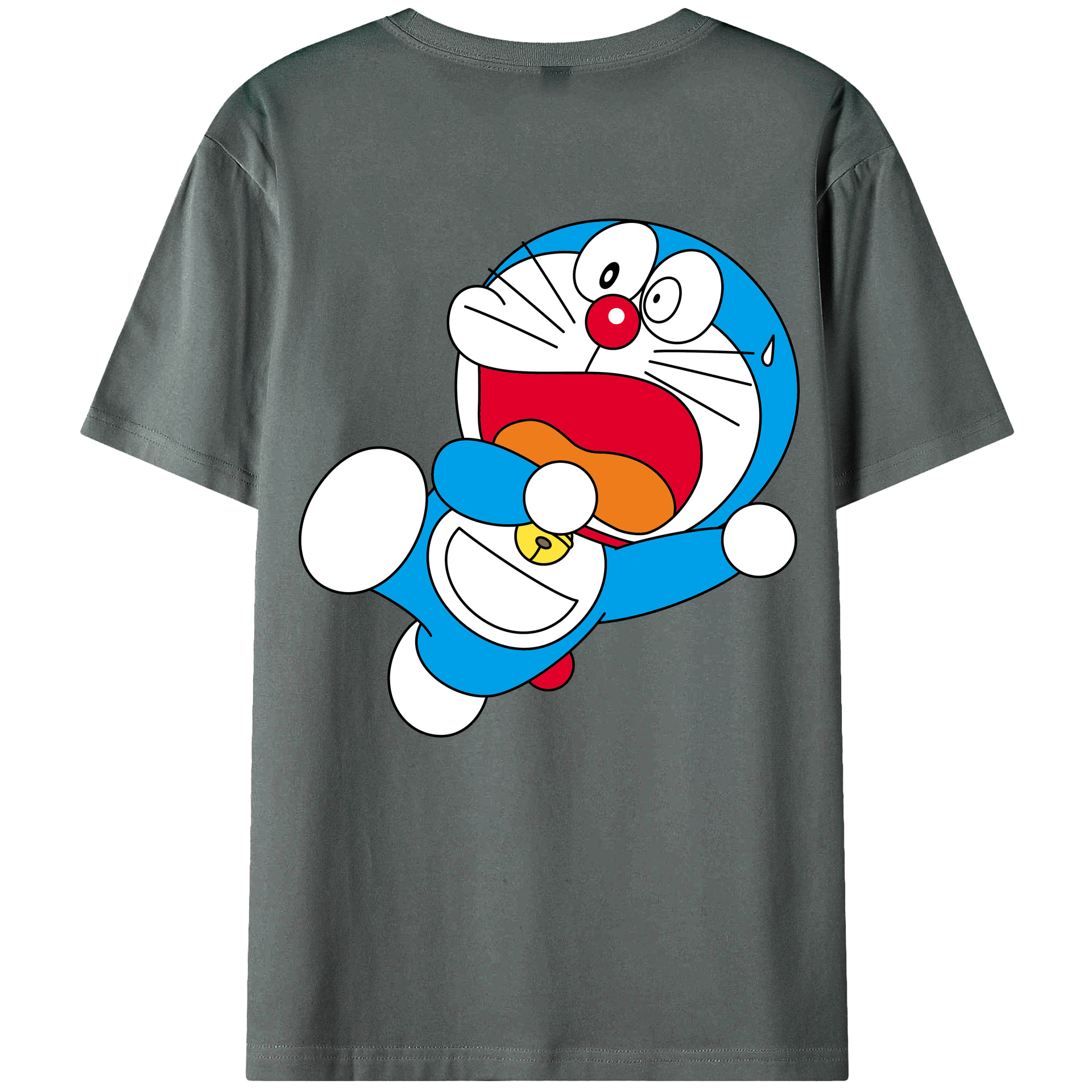 （画像用） ドラえもん Doraemon 綿100％ メンズ半袖Tシャツ（バックプリント） 通気性